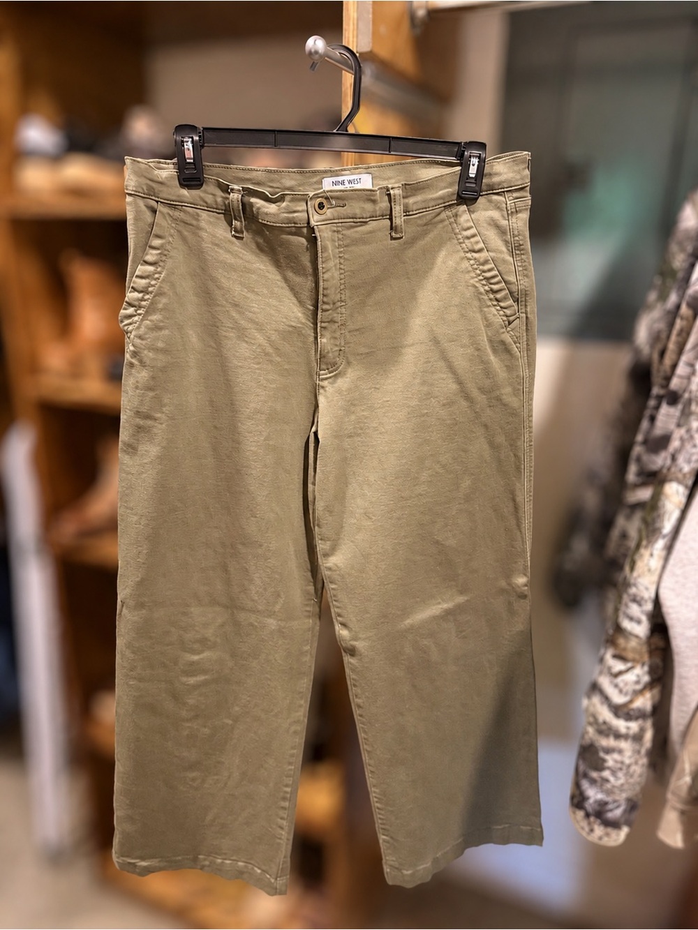 Nine West Olive Green Wide Leg Pants
